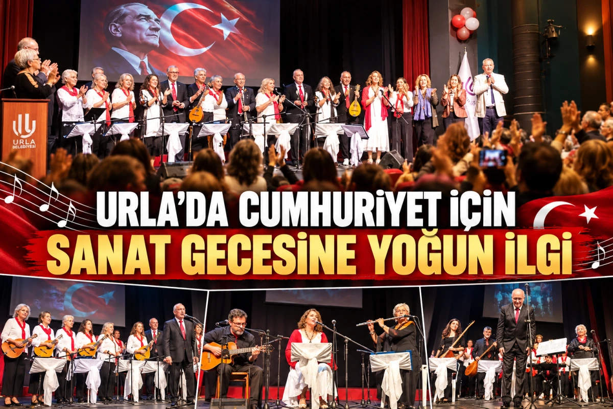 URLA’DA CUMHURİYET İÇİN SANAT GECESİNE YOĞUN İLGİ